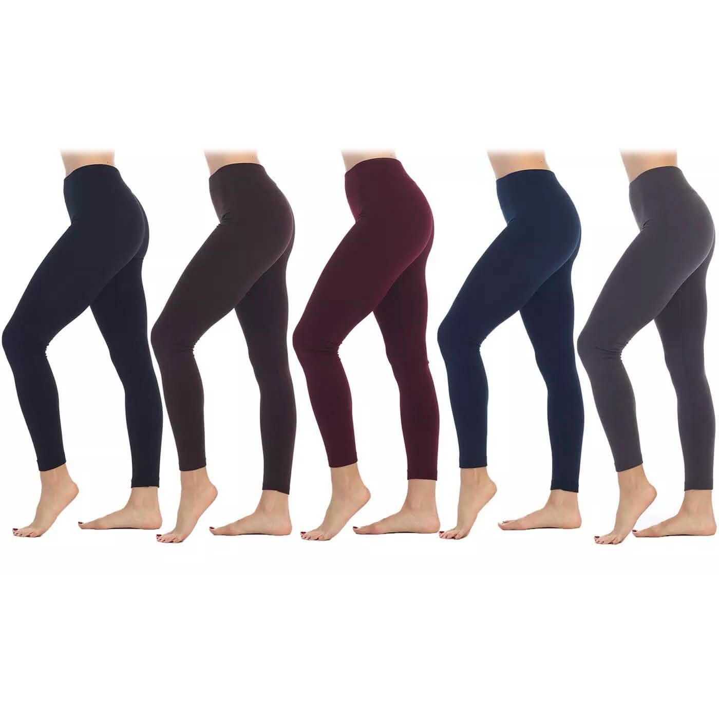 Kit 5 Leggings Femininas (Zero Transparência)